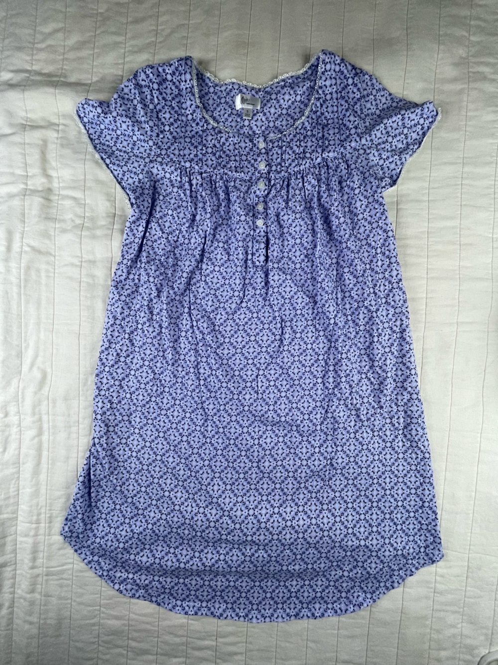 Aria Cottagecore Cotton Nightgown Pockets Small